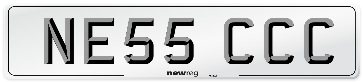 NE55 CCC Number Plate from New Reg